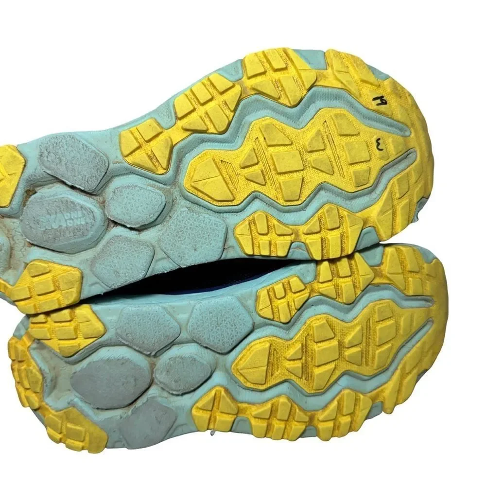 Hoka challenger Atr 5 One One Women's Blue and Yellow Athletic Shoes size 10